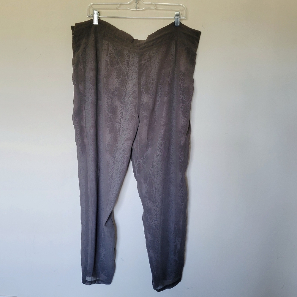 Karen Zambos Jamie Pant Sheer Overlay Python Pull On Pants - Picture 3 of 6